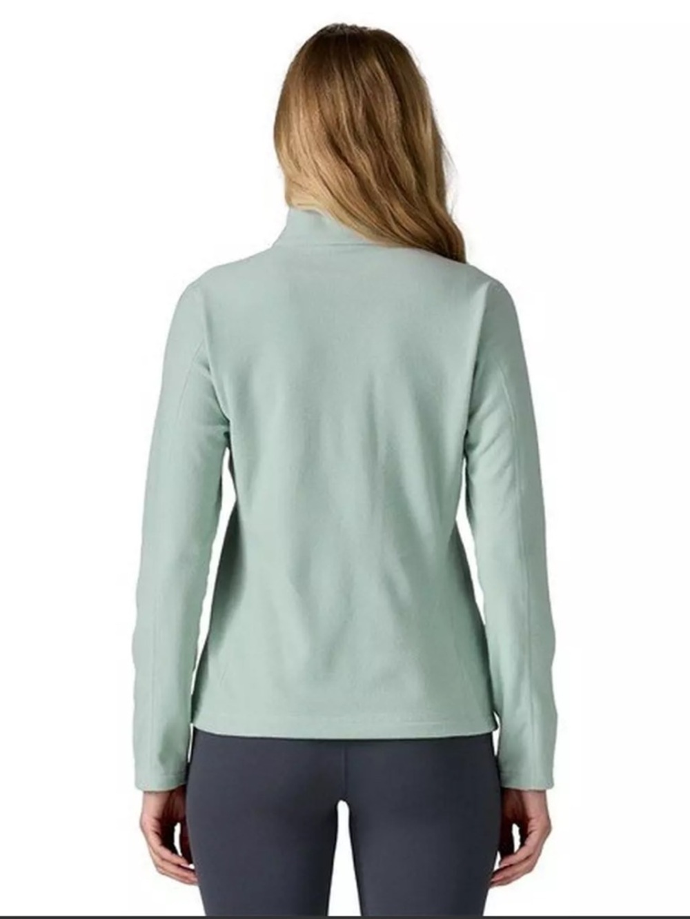 Patagonia Ahnya 1/4 Zip Pullover Large NWT Ellwood Green Micro D Fleece - Picture 3 of 4